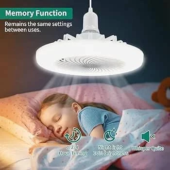 لمبه مع مروحه مزود بريمونت تحكم