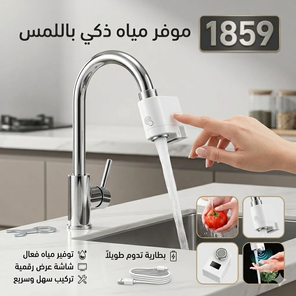جهاز توفير المياه الذكي بمستشعر اللمس